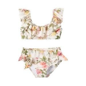 Jessica Simpson Ruffle Floral Swimsuit